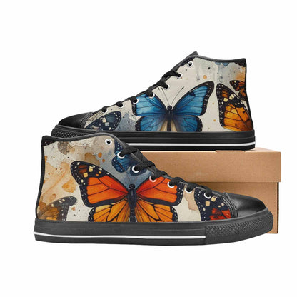 MEN'S Butterfly Wing High Top Canvas Y2K Custom Shoes