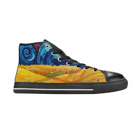 MEN'S Blend All Versions High Top Canvas Wallpaper Art Shoes
