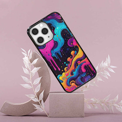 iPhone 15 Pro Max Case — Neon Drip Galaxy Custom, Original Design Phone Case