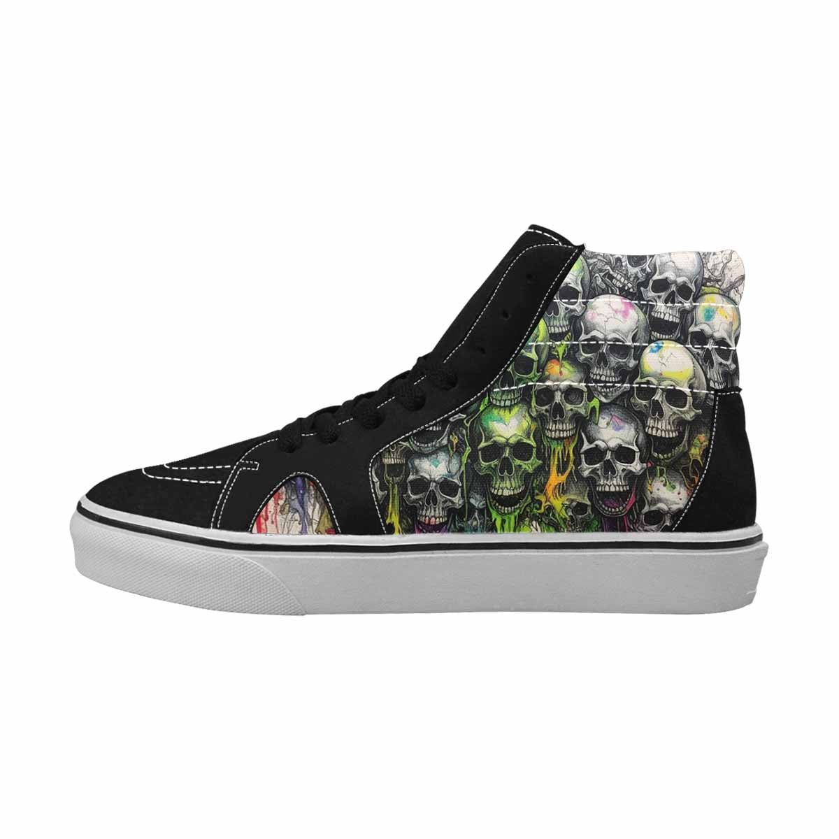 MEN'S Rainbow From Skull S High Top Canvas Cottagecore Custom Sneakers