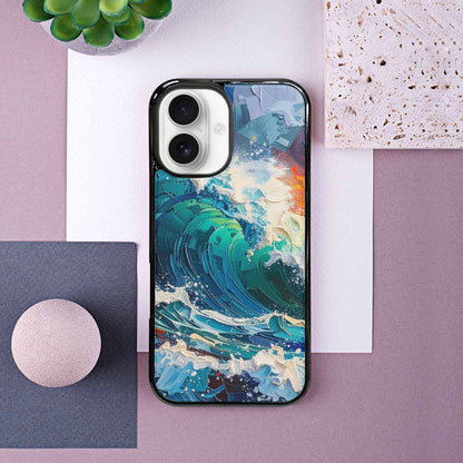 iPhone 16 Case — Wave Crest Splash Wave Crest Splash, Custom Print Case Cover
