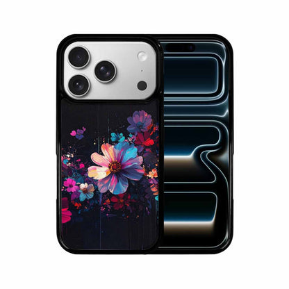 iPhone 17 Pro Case — Shadowy Glitch Floral Pattern Hundreds Floral, Custom Print Case Cover