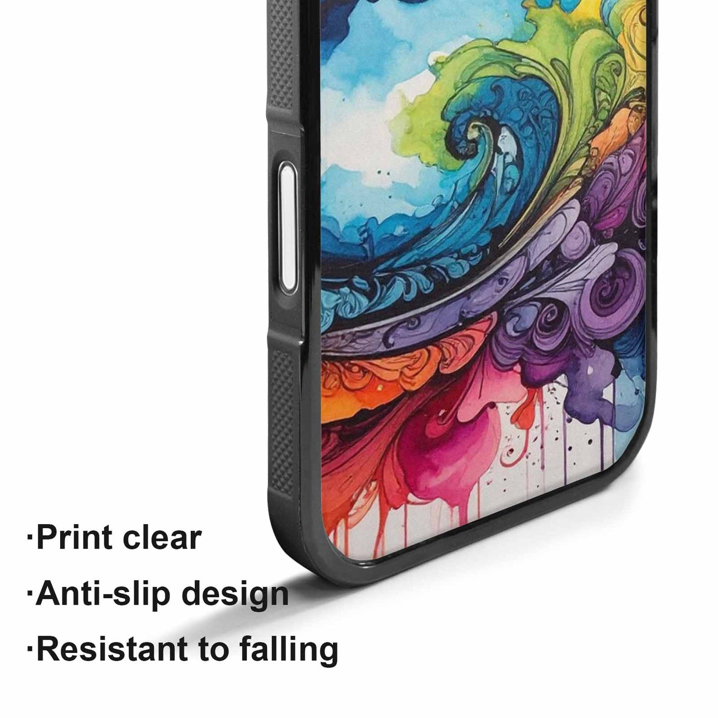 iPhone 17 Case — Tie Dye Swirls (black Tie Dye, Custom Made Phone Cover