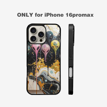 iPhone 16 Pro Max Case — Aliens Marblemelting Aliens Pa, Custom Phone Case