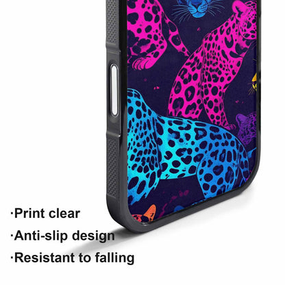 iPhone 17 Pro Max Case — Leopard Print Neon Seamless Animal Print, Custom Made Phone Cover