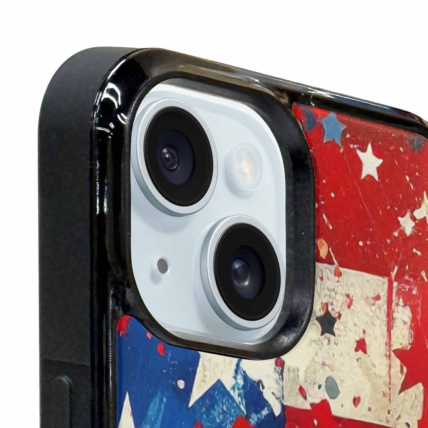 iPhone 15 Plus Case — Patriotic Stars And Stripes American Stars, Original Design Phone Case