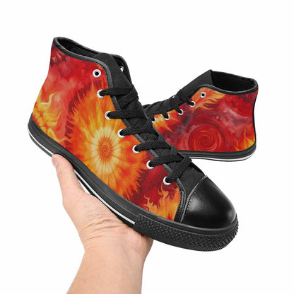 MEN'S Tie Dye - High Top Canvas Grunge Shoes