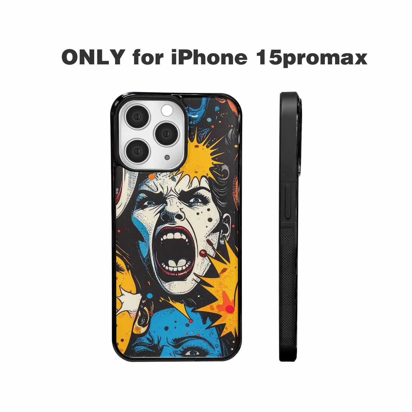 iPhone 15 Pro Max Case — Comic Book Scream Comic Book Scream, Custom Phone Case