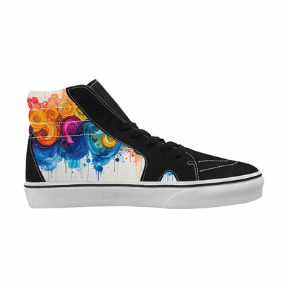 MEN'S Tie High Top Canvas Dark Academia Custom Sneakers