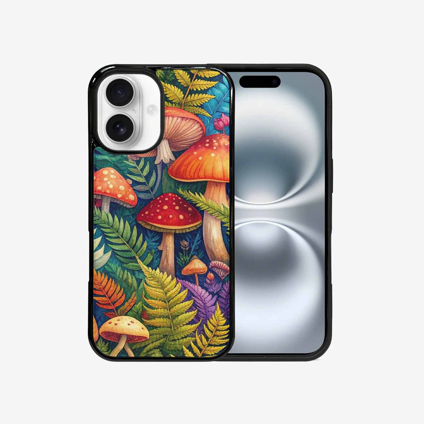 iPhone 16 Case — Mushrooms Botanicalmushrooms P Cix, Custom Printed Phone Case