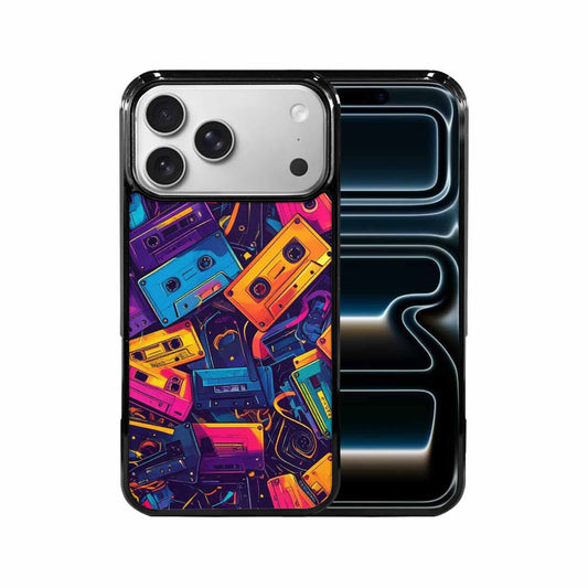 iPhone 17 Pro Max Case — Retro Cassette Tape Pattern Retro Vintage, Custom Made Phone Cover