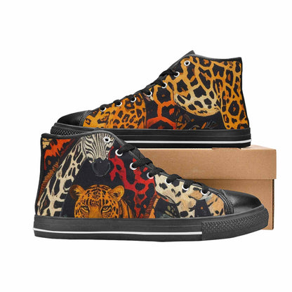 MEN'S Animal Print High Top Canvas Y2K Custom Sneakers
