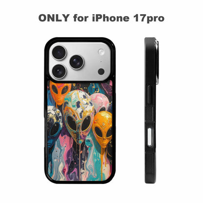 iPhone 17 Pro Case — Aliens Marblealiens Pattern Dng Alien Scifi, Custom Printed Phone Case