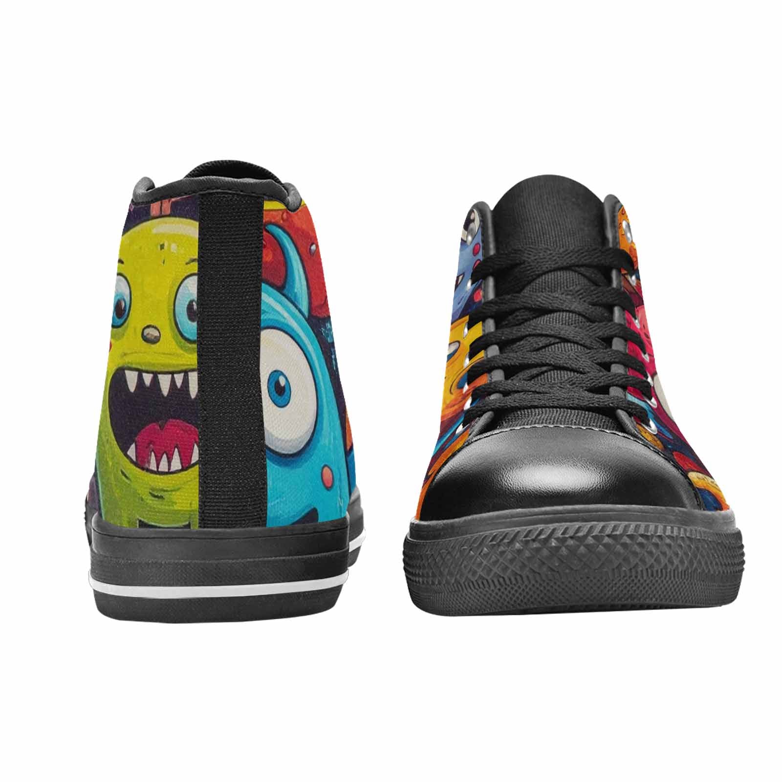MEN'S Cartoon Monster Character High Top Canvas Neon Fantasy Shoes