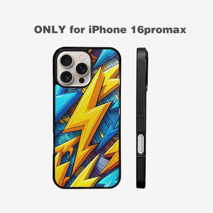 iPhone 16 Pro Max Case — Lightning Bolt Storm Pattern Hundreds Of, Original Design Phone Case