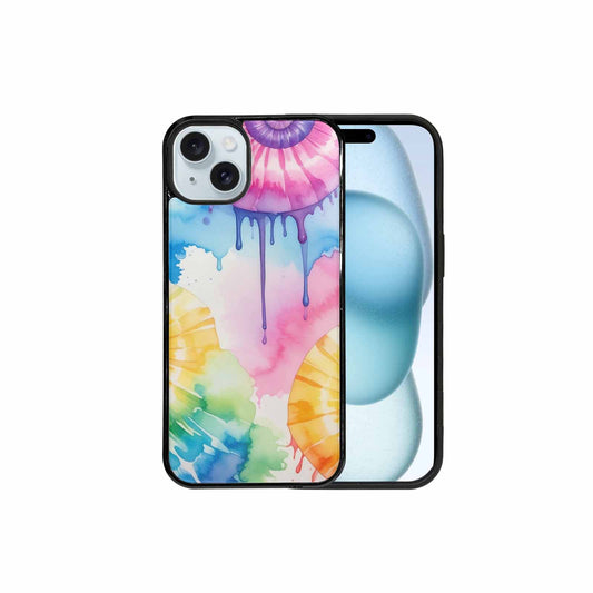 iPhone 15 Plus Case — Dripping Tie Dye Spiral, Unique Phone Case Design