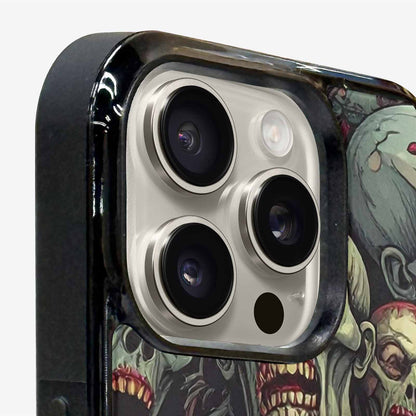 iPhone 16 Pro Max Case — Zombie Head Pattern Hundreds Of Small, Original Design Phone Case