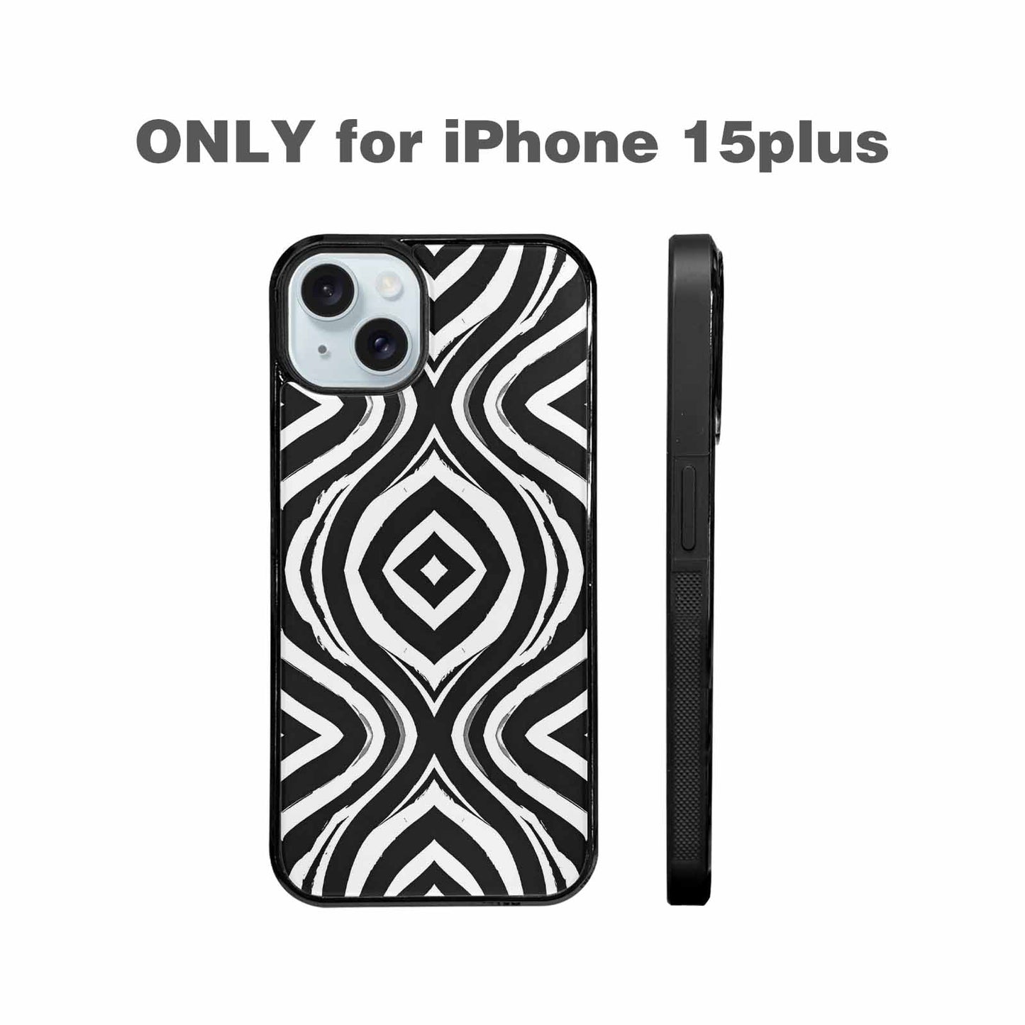 iPhone 15 Plus Case — Classic Zebra Print Custom, Custom Made Phone Cover