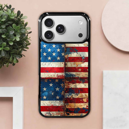 iPhone 17 Pro Max Case — Small American Flag Stars Galaxy Space, Custom Made Phone Cover