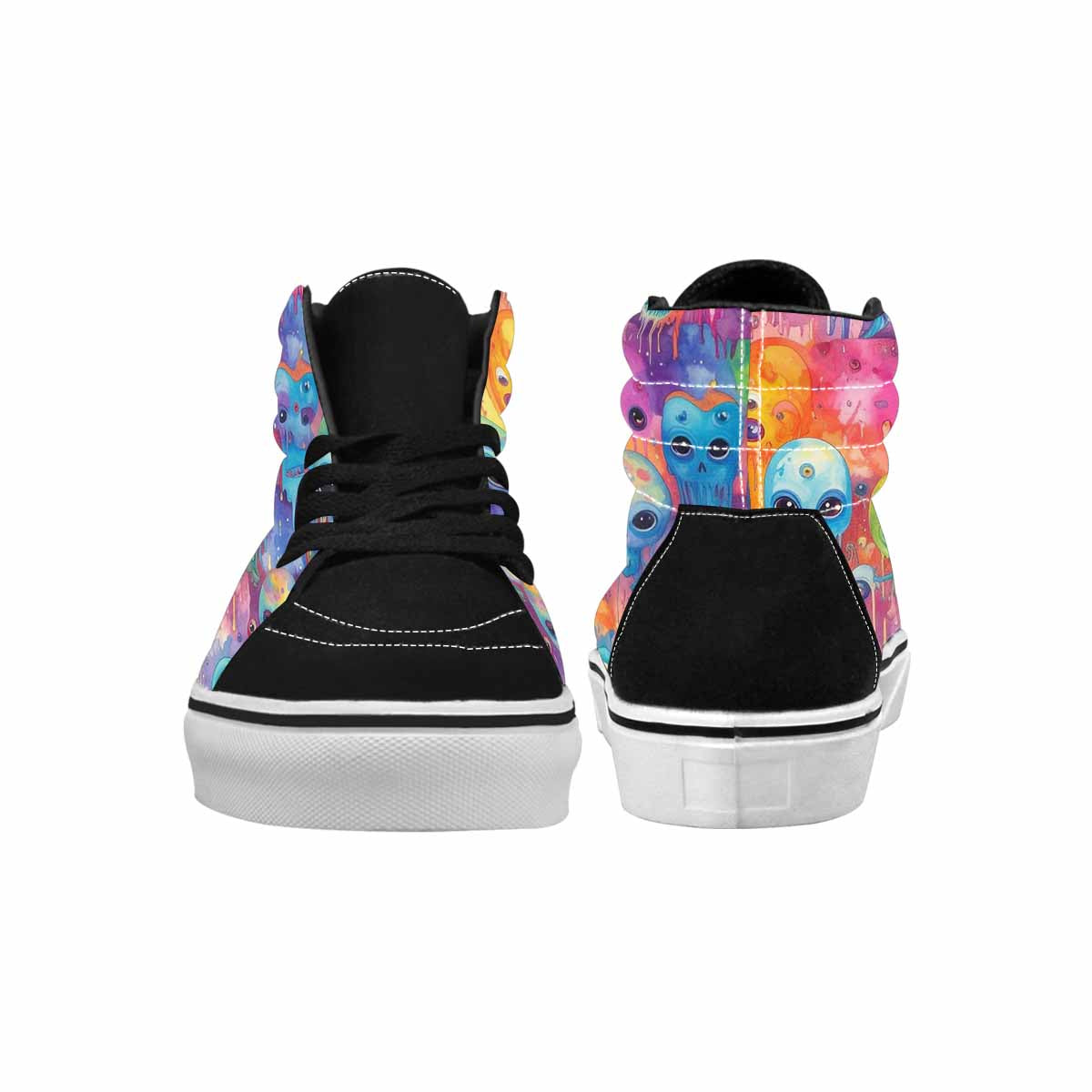 MEN'S Aliens  Tie Dye High Top Canvas Kaleidoscope Sneakers
