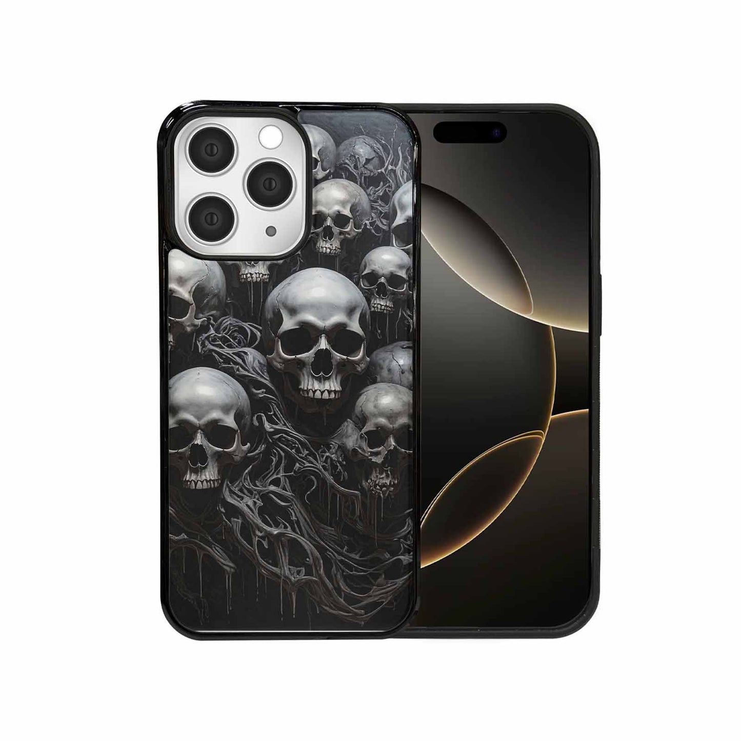 iPhone 15 Pro Max Case — Grey Dark Black And Grey Tones, Customized Protective Case