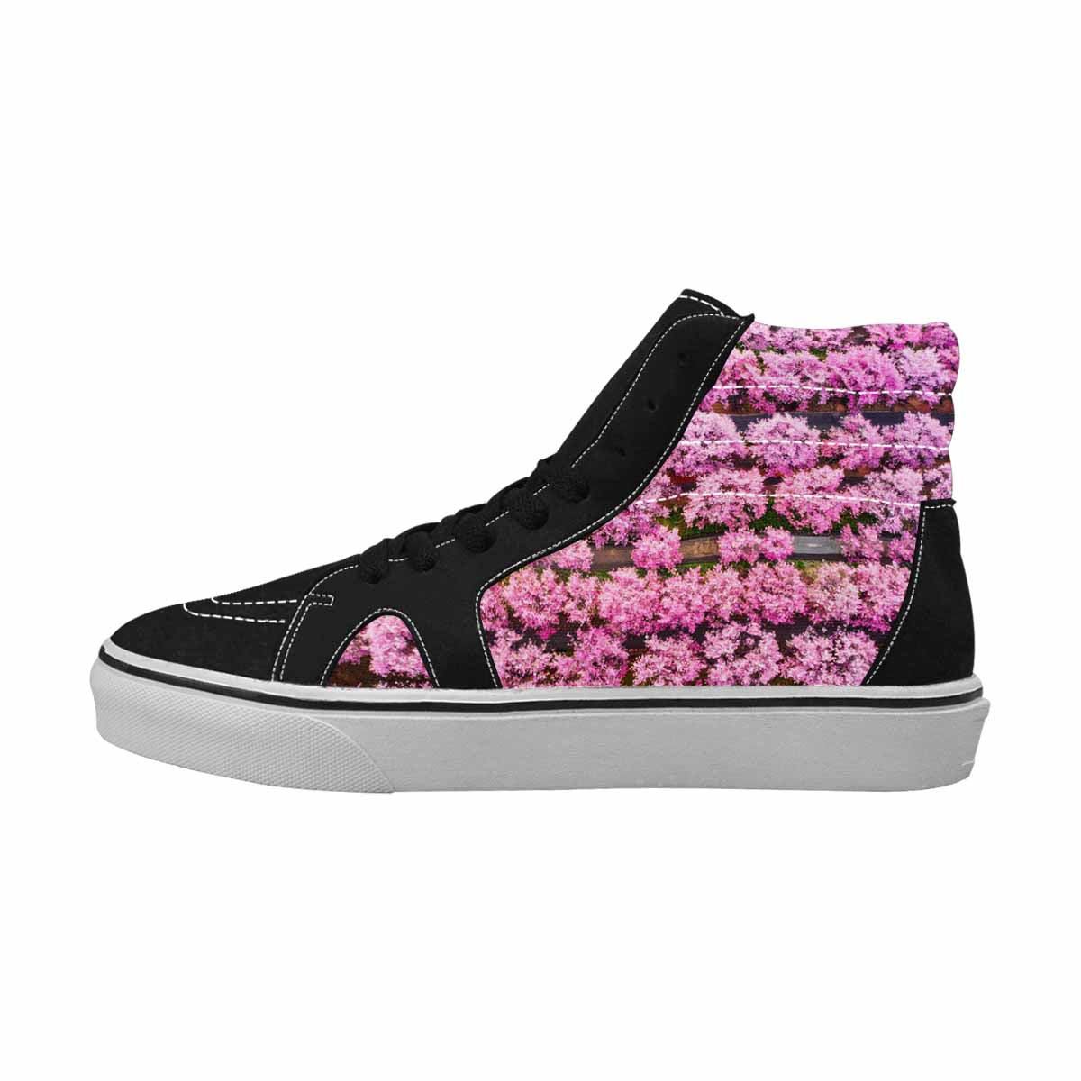 MEN'S Cherry Blossom Branch Cherry High Top Canvas Wallpaper Art Custom Sneakers