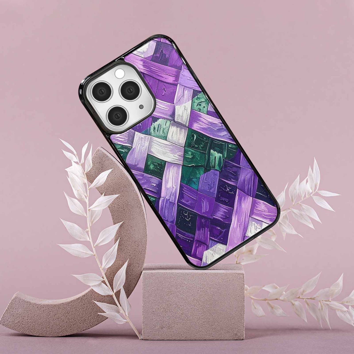 iPhone 15 Pro Max Case — Genderqueer Flag Color Theme Small Rainbow, Custom Made Phone Cover