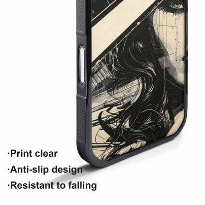 iPhone 17 Pro Max Case — Black And White Solid Retro Vintage, Personalized Phone Case