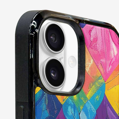 iPhone 16 Case — Pansexual Flag Color Theme Small Rainbow, Customized Protective Case
