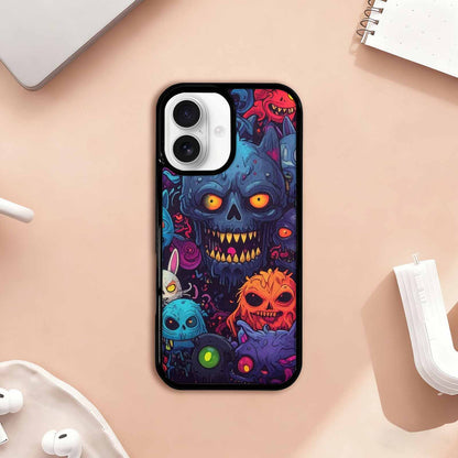 iPhone 17 Case — Mixed Toxic Glow Creature Cartoon Cute, Custom Print Case Cover