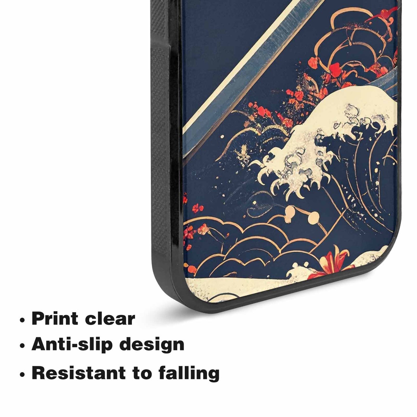 iPhone 15 Plus Case — Samurai Art Repeat Pattern, Custom Art Phone Cover