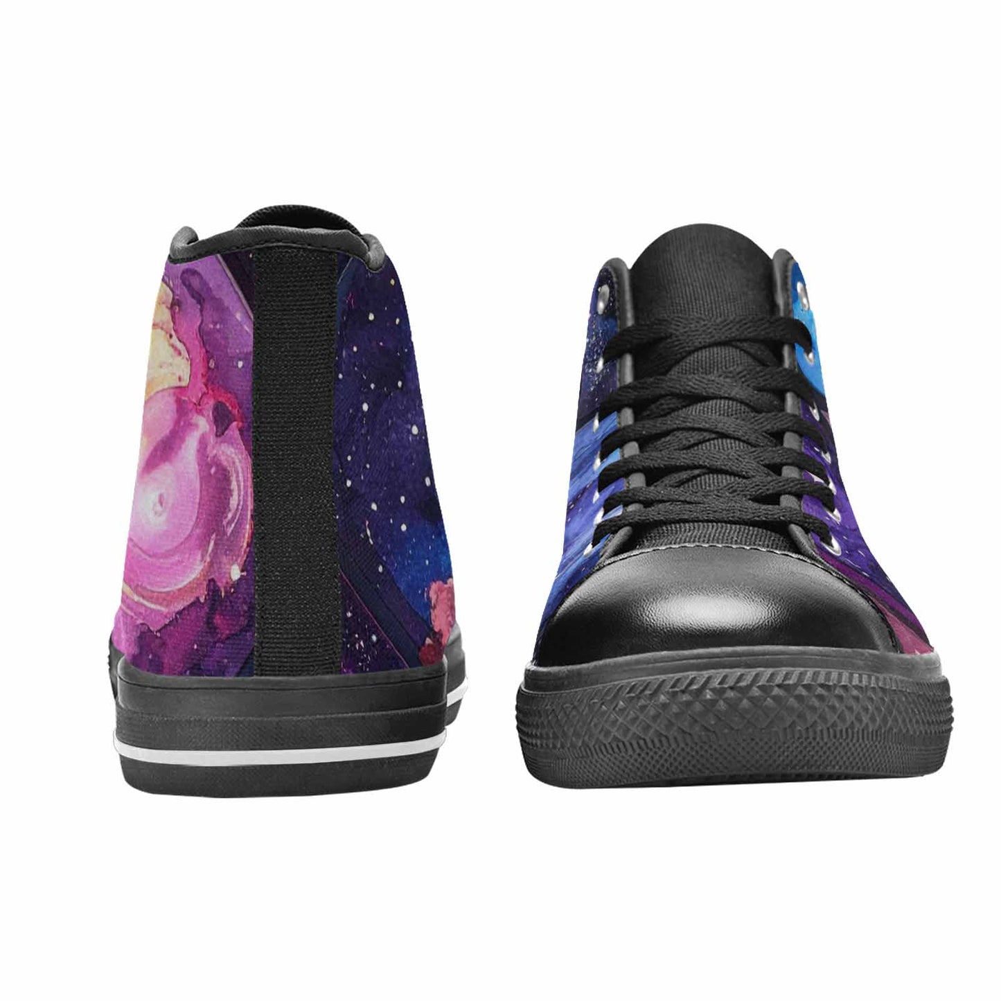 WOMEN'S Galaxy Stars Nebula High Top Canvas Vivid Custom Shoes