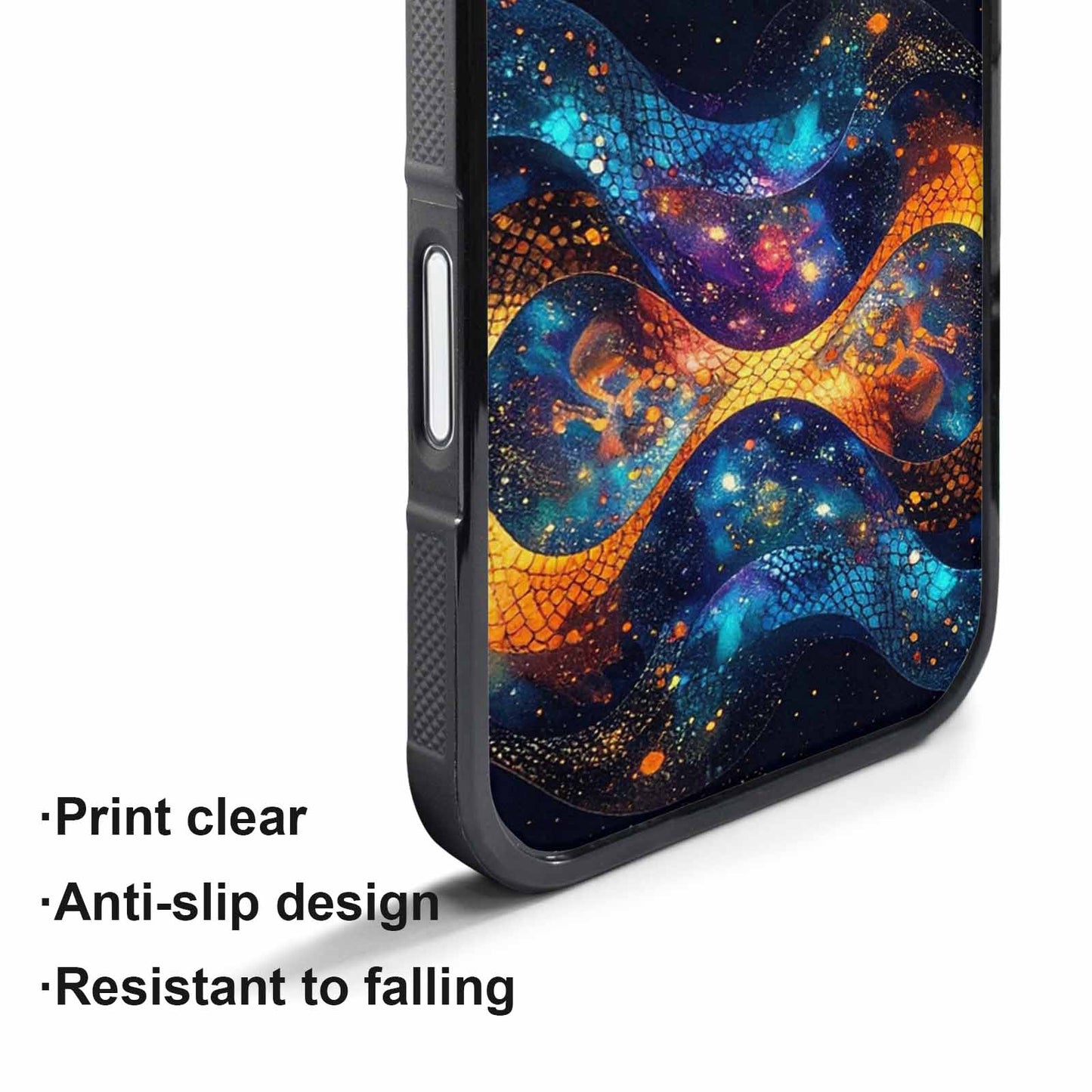 iPhone 17 Pro Case — Snake Print Galaxy Seamless Pattern Animal, Custom Print Case Cover