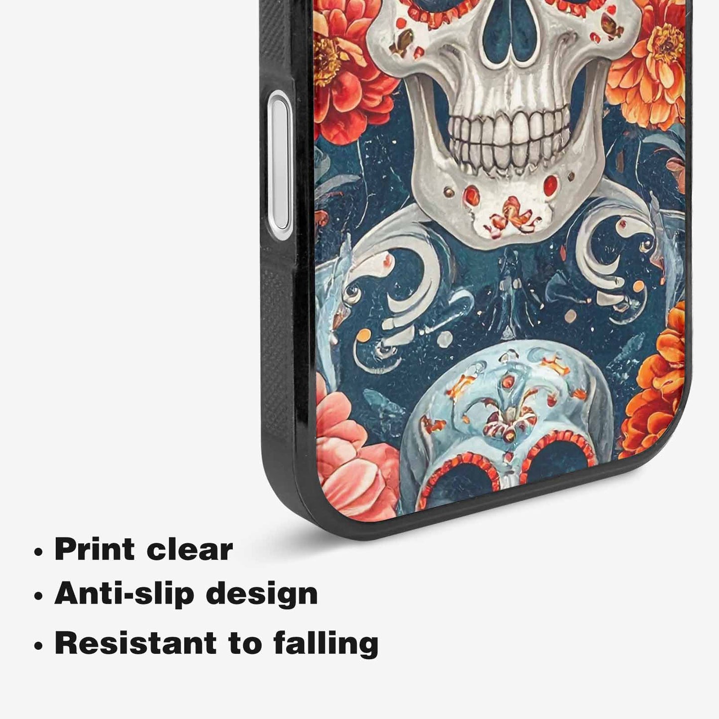iPhone 16 Plus Case — Marble Skull Custom, Custom Phone Case