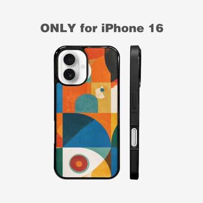 iPhone 16 Case — 1990s Memphis Art Pattern, Customized Protective Case
