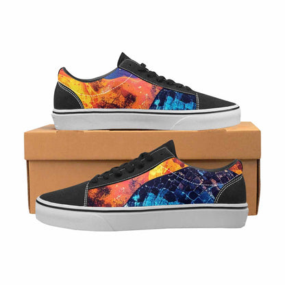 MEN'S Galaxy Snake Print Canvas Lace-Up Dark Academia Sneakers