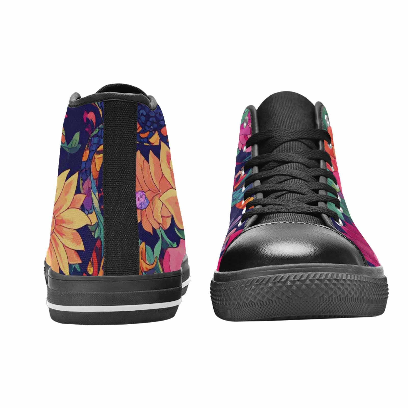 MEN'S Floral Snake Print High Top Canvas Y2K Custom Sneakers