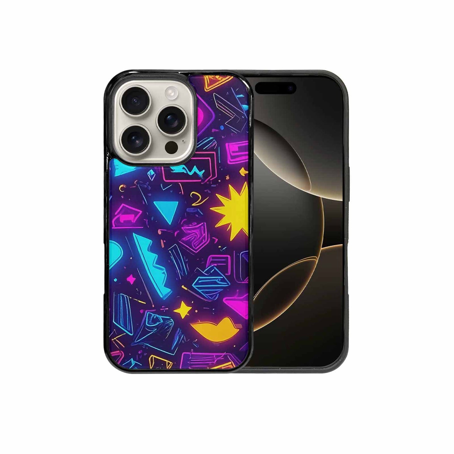 iPhone 16 Pro Case — 80s Retro Motif 80s Retro Motifs, Original Design Phone Case