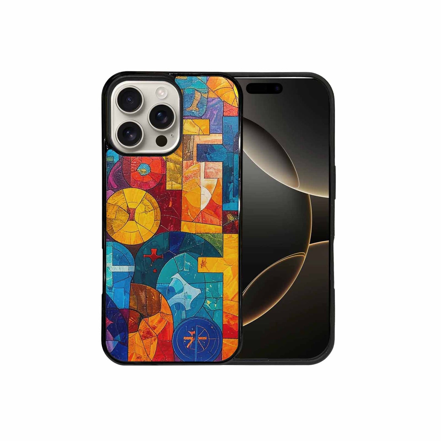 iPhone 16 Pro Max Case — Faith Cross And Faith Icons Pattern, Customized Protective Case
