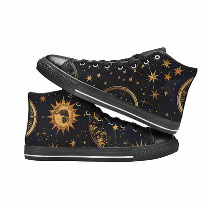 WOMEN'S Zodiac Constellation Star High Top Canvas Y2K Custom Shoes