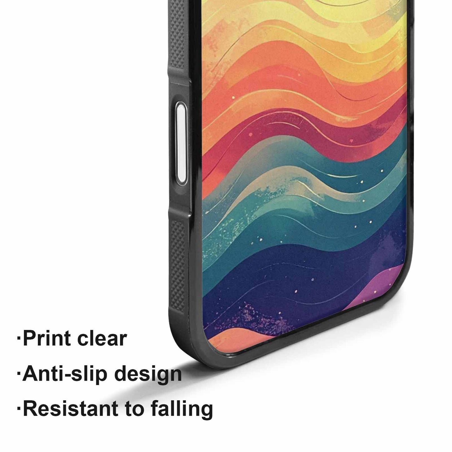iPhone 17 Case — Glowing Camo Wave Camo, Personalized Phone Case