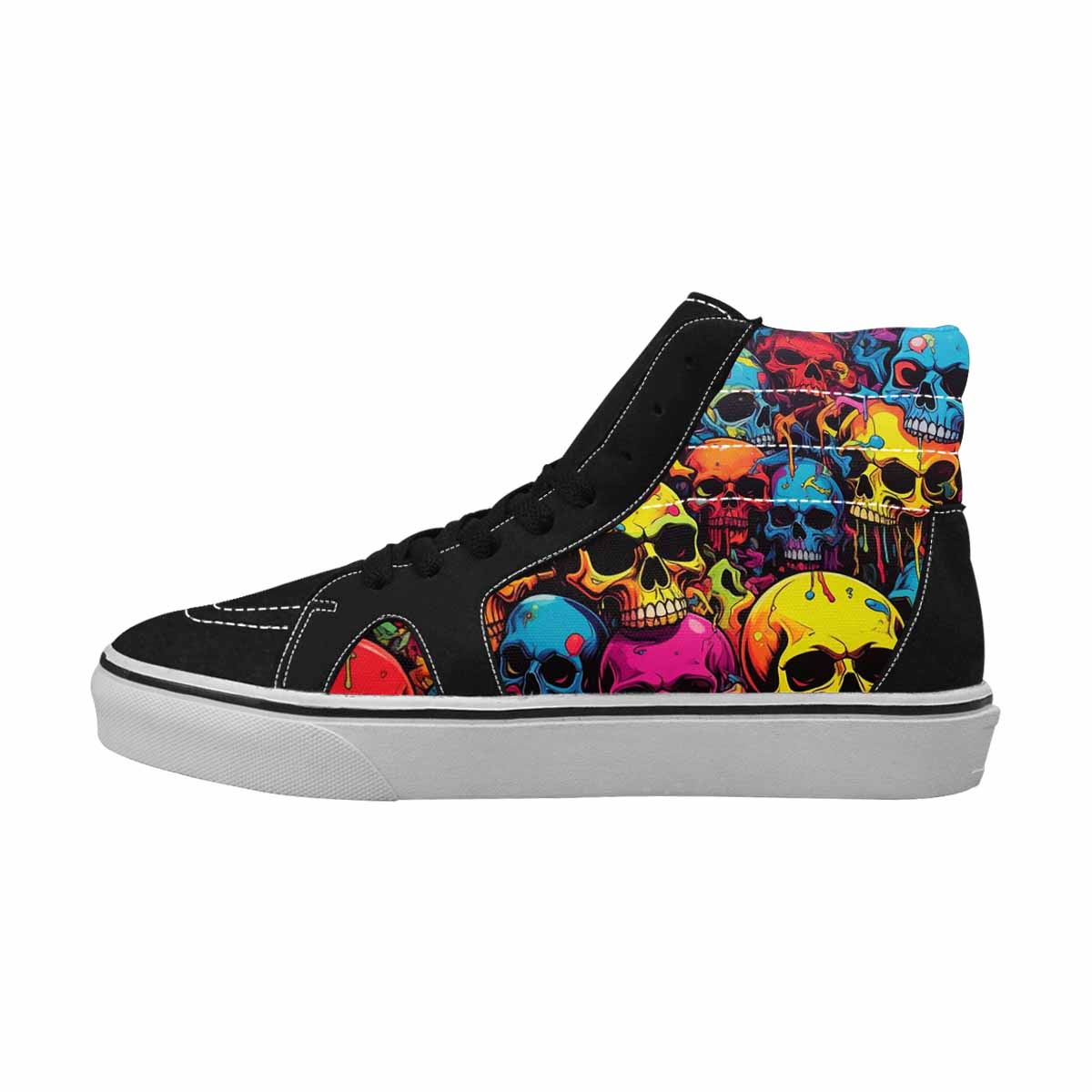 MEN'S 1000s Skulls Digital Camo High Top Canvas Kaleidoscope Sneakers