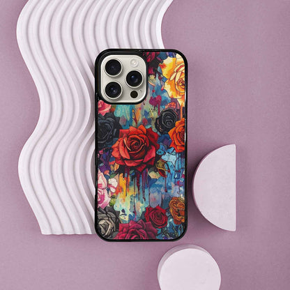 iPhone 16 Pro Max Case — Gothic Rose Gothic Roses Pattern Hundreds, Custom Phone Case