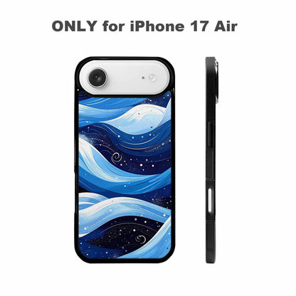 iPhone 17 Air Case — Glossy Winter Wave Seamless Cartoon Cute, Customized Protective Case
