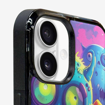 iPhone 16 Case — Overlapping Endlessly No Empty Space Monsters, Custom Art Phone Cover