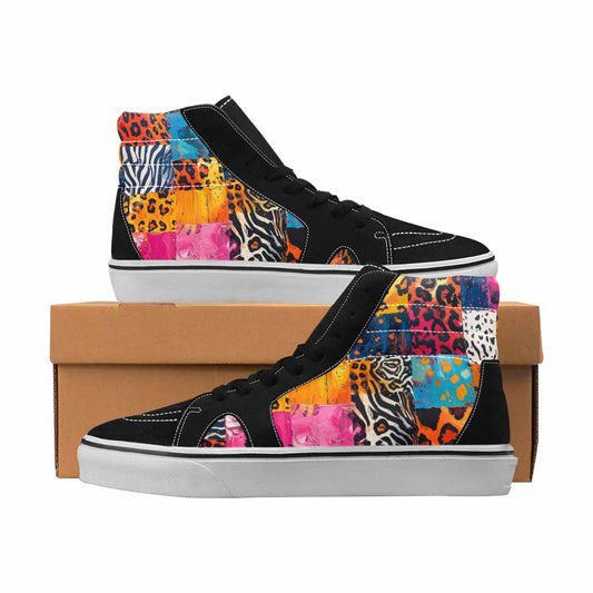 MEN'S Leopard Full Color High Top Canvas Bold Print Aesthetic All Over Print Shoes