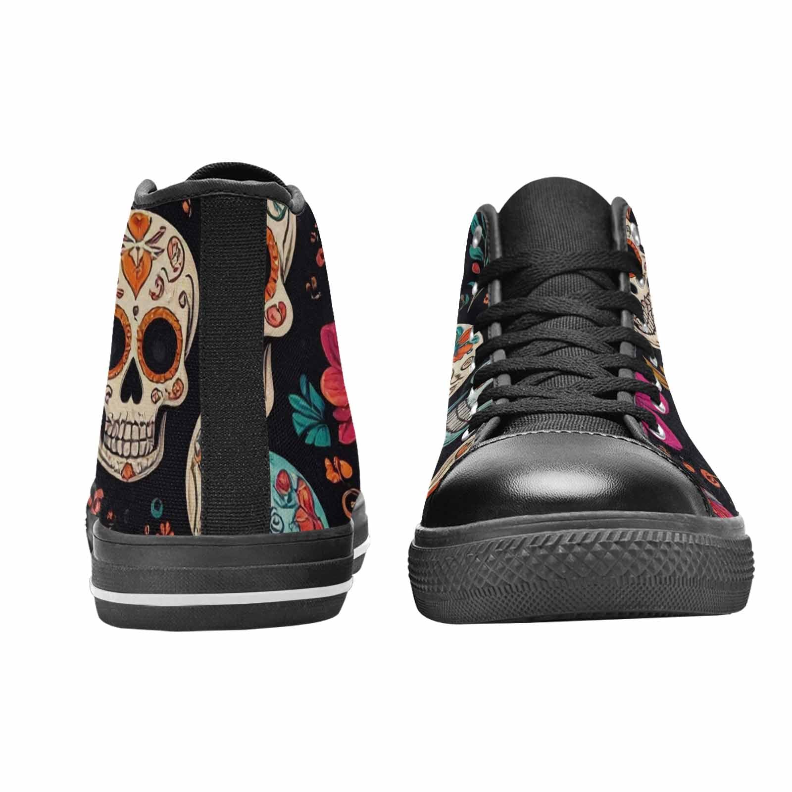 MEN'S Dia De Los Muertos Sugar Skull High Top Canvas Y2K Sneakers