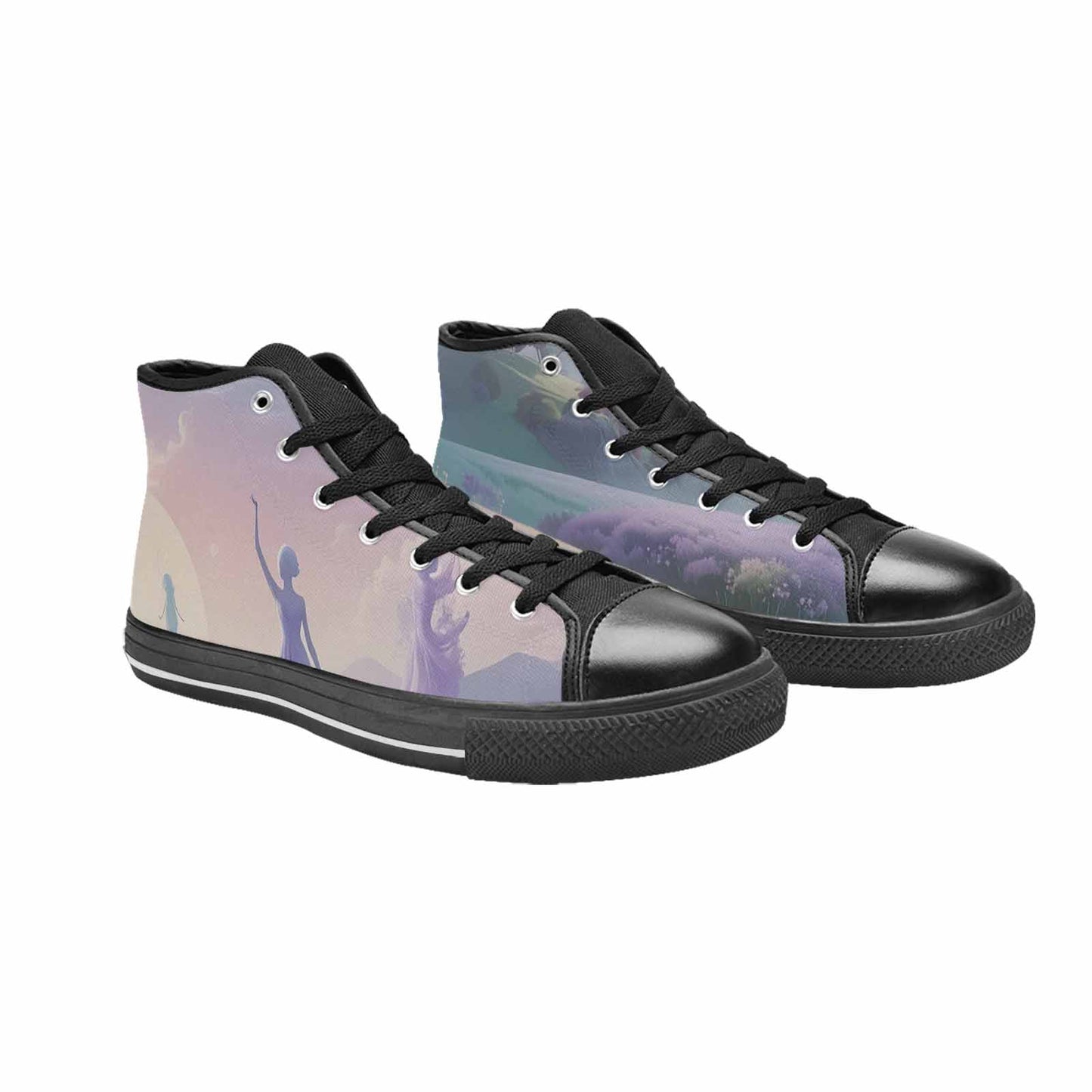 WOMEN'S Surrealist Dreamscape High Top Canvas Dreamcore Shoes