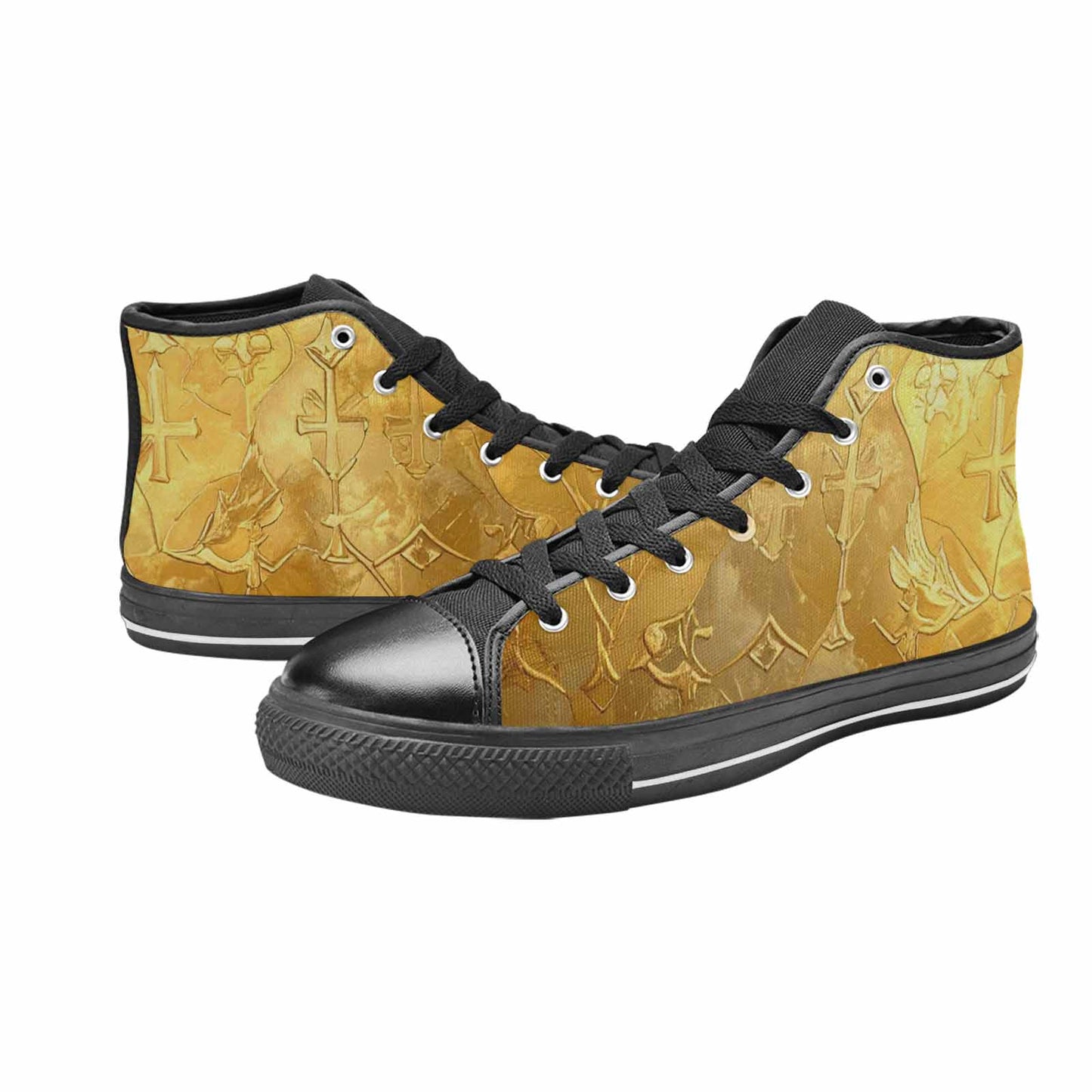 MEN'S Cross Faith Iconography High Top Canvas Neon Fantasy Shoes