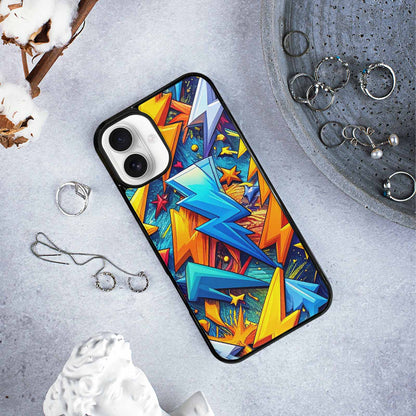 iPhone 16 Plus Case — Lightning Bolt Storm Pattern Hundreds Of, Custom Art Phone Cover